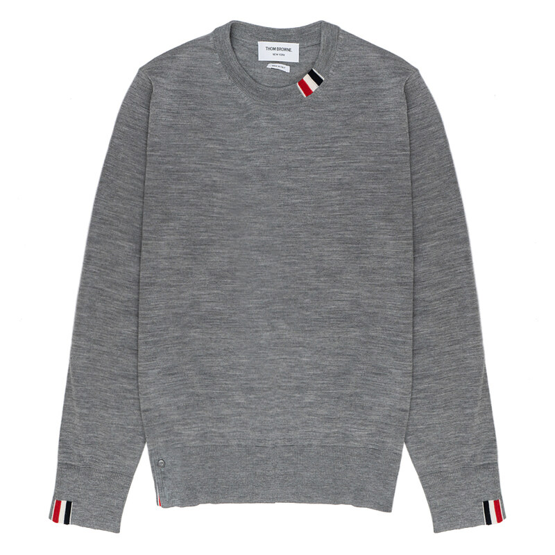 톰브라운 RWB 디테일 크루넥 니트탑 MKA474AY1014-055 - Thom Browne