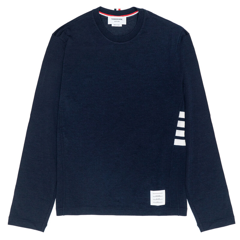 톰브라운 백 PWB 로고패치 롱슬리브 탑 MJS218AJ0084-415 - Thom Browne