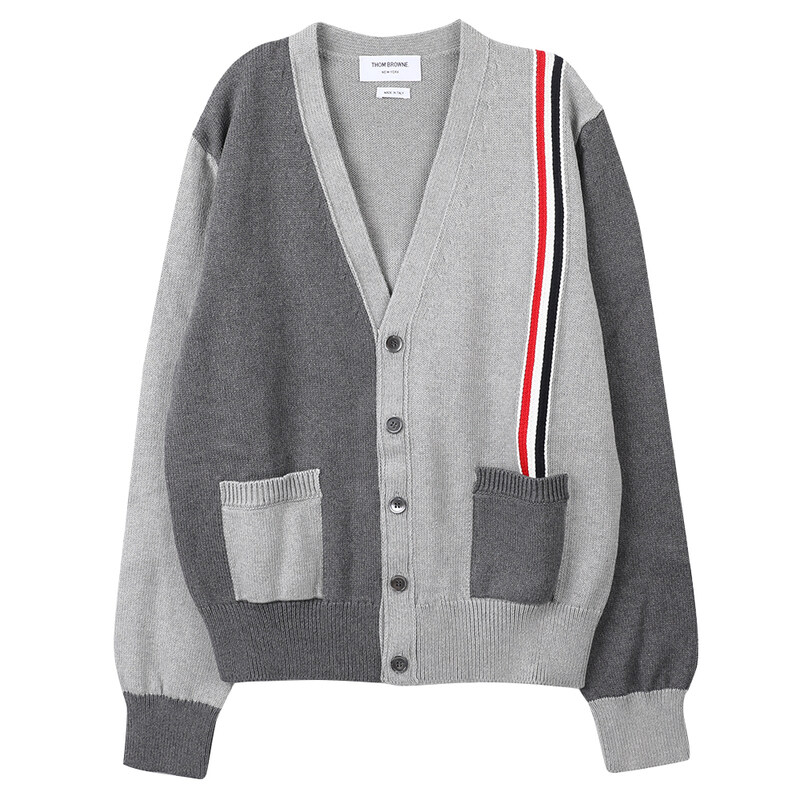 톰브라운 펀믹스 V넥 가디건 MKC530FY3017-982 - Thom Browne