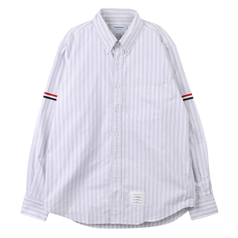 톰브라운 스트라이프 옥스포드 암밴드 셔츠 MWL301OF0525-035 - Thom Browne