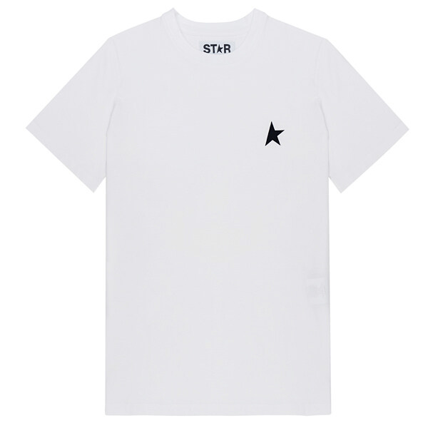 라프리마 [GOLDENGOOSE] 골든구스 스타 컬렉션 블랙 스타 여성 티셔츠 GWP01220-P000593-10364 - Golden Goose