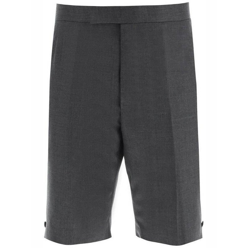 톰브라운 수퍼 120수 트윌 울 백스트랩 쇼츠 MTC002A 00626 025 - Thom Browne
