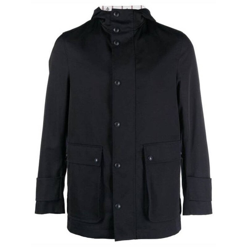 톰브라운 나일론 테크 스냅 프론트 레인파카 MOT078A F0185 415 - Thom Browne
