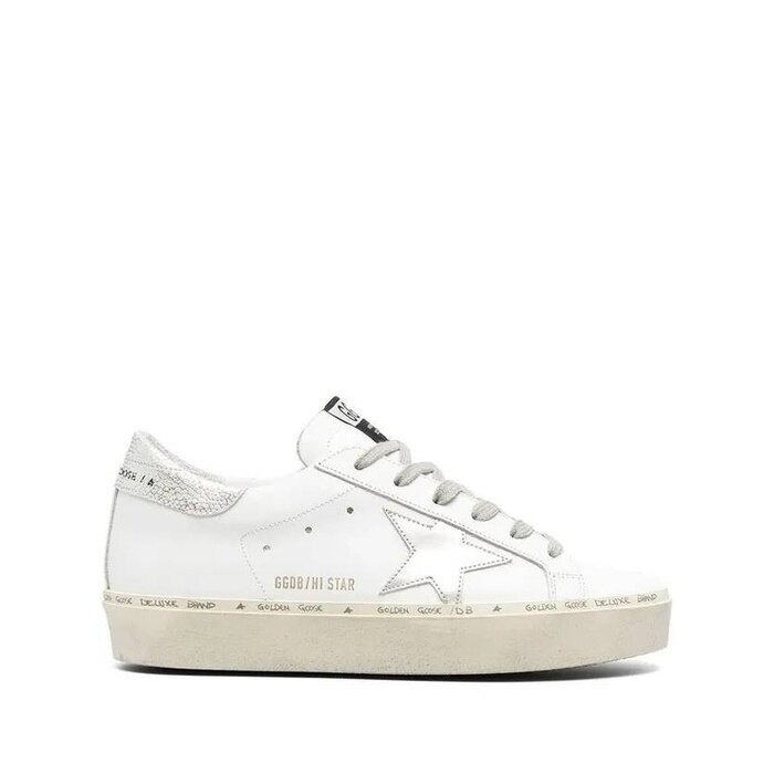 골든구스 하이스타 스니커즈 화이트 레더 샤이 GWF00118 F000329 80185 - Golden Goose