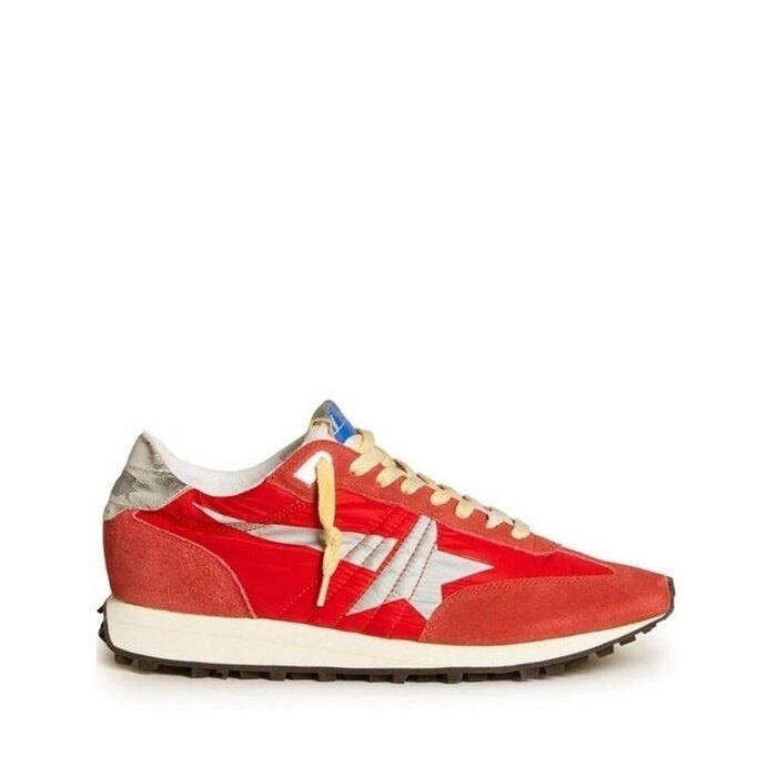 골든구스 레드 나일론 어퍼 실버 스타 마라톤 GMF00683 F005492 40399 - Golden Goose