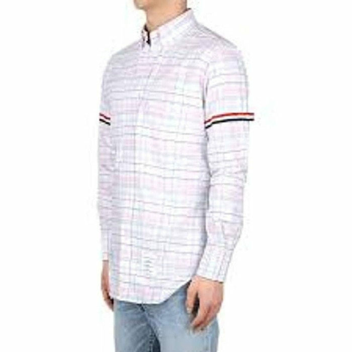 톰브라운 RWB 암밴딩 플레이드 체크 옥스포드 셔츠 MWL150A F0182 680 - Thom Browne