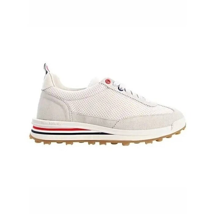톰브라운 파인 키드 스웨이드 테크 러너 베이지 MFD180A 03050 100 - Thom Browne