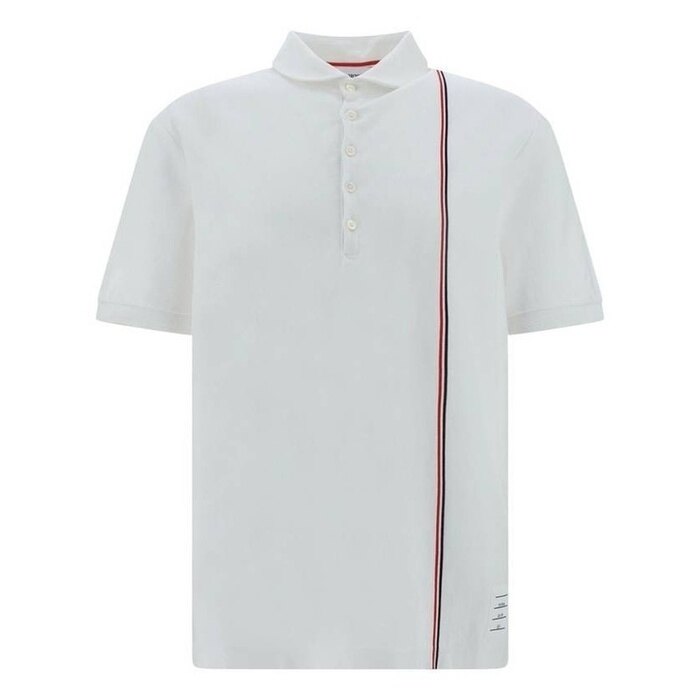 톰브라운 RWB 스트라이프 폴로 셔츠 MJP196A J0138 100 - Thom Browne