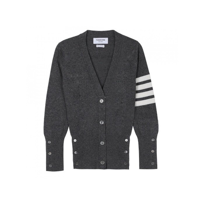 톰브라운 클래식 캐시미어 4바 브이넥 가디건 FKC001A 00011 035 - Thom Browne