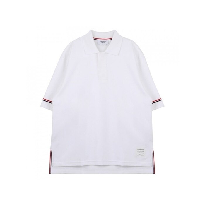 톰브라운 코튼 럭비 폴로 MJP209A J0199 100 - Thom Browne