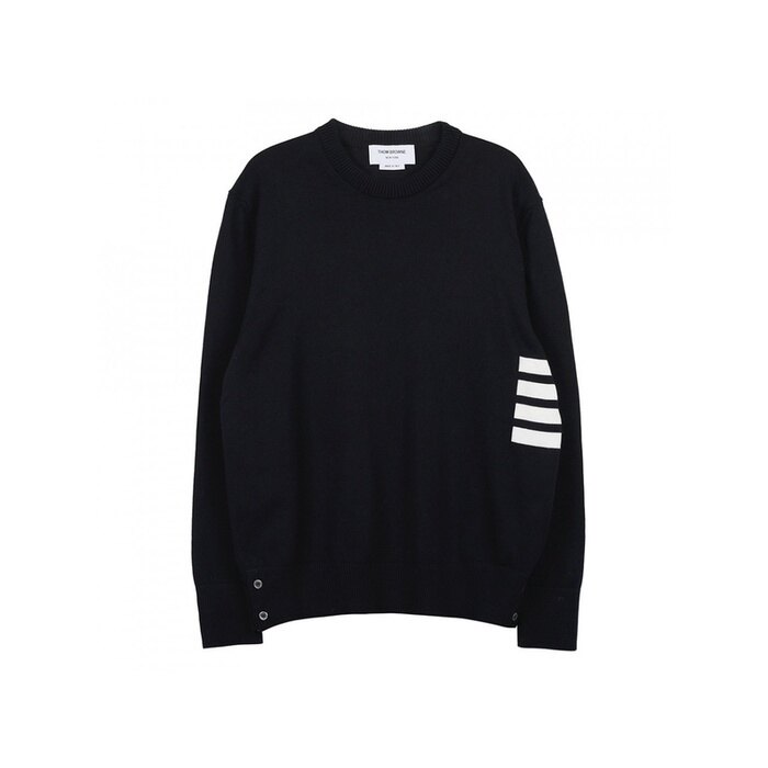 톰브라운 4바 스트라이프 저지 스티치 코튼 풀오버 MKA543A Y3043 415 - Thom Browne
