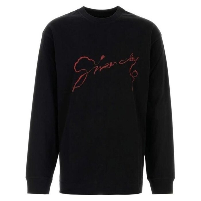 지방시 로고 프린트 롱 슬리브 티셔츠 BM71MH3YPX 001 - Givenchy