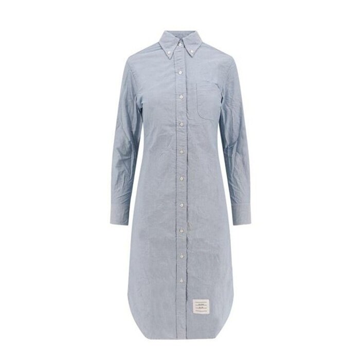 톰브라운 옥스포드 그로그랭 플라켓 셔츠 드레스 FDS001E F0313 480 - Thom Browne