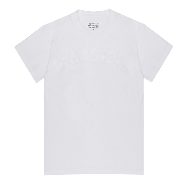 라프리마 [MAISON MARGIELA] 메종마르지엘라 로고 코튼 저지 티셔츠 S51GC0519-S22816-100 - Maison Margiela