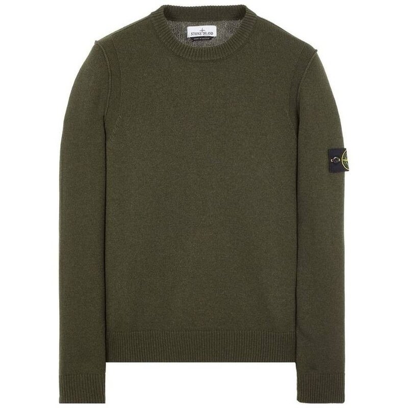스톤아일랜드 508A3 Lambswool 크루넥 Knit Regular 핏 램스울 7915508A3 V0058 - Stone Island