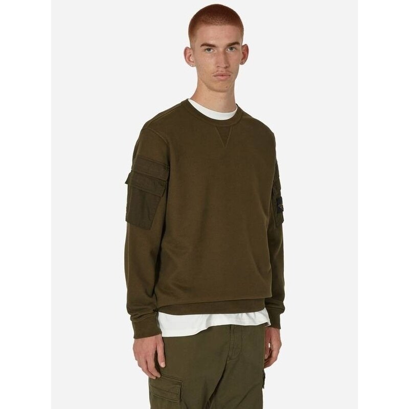 스톤아일랜드 60577 브러쉬드 코튼 플리스 더블 포켓 791560577 V0058 - Stone Island