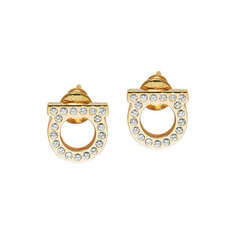 [FERRAGAMO] 페라가모 간치니 크리스탈 귀걸이 76-0123 GOLD 696576 썸네일 1
