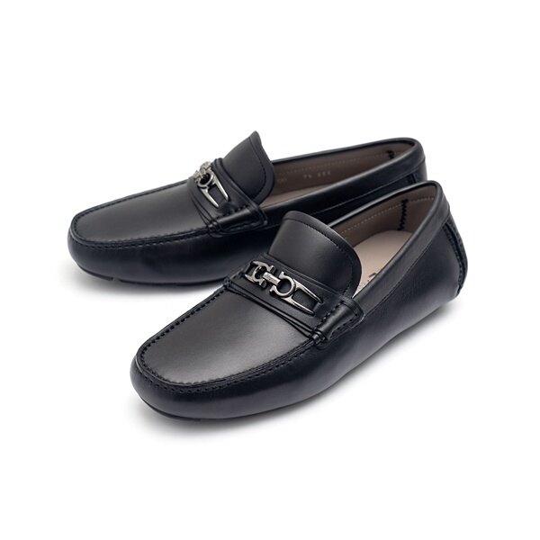 라프리마 [FERRAGAMO] 페라가모 간치니 오너먼트 드라이버 슈즈 LAGOS NERO 753791 - Salvatore Ferragamo