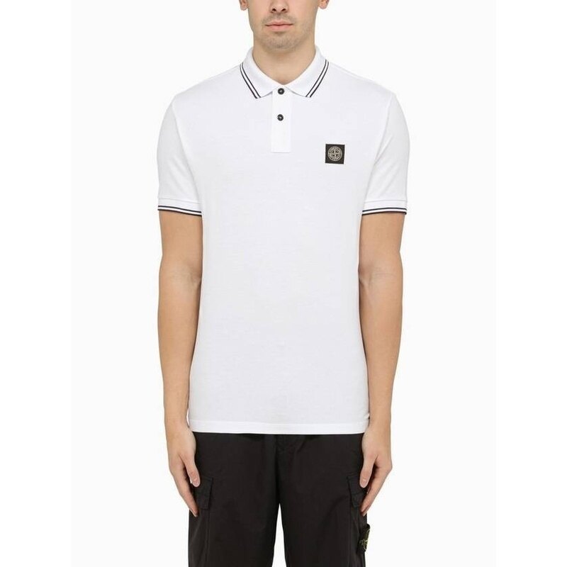 스톤아일랜드 2SC18 스트레치 코튼 Pique 반팔 폴로 Shirt 80152SC18 A1001 - Stone Island