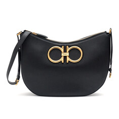 라프리마 [FERRAGAMO] 페라가모 맥시 간치니 호보백 21-2886 NERO 759155 썸네일 1