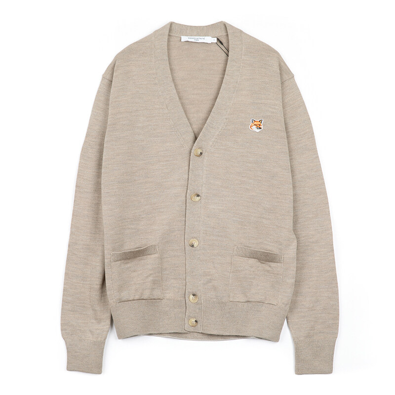 메종키츠네 폭스헤드 패치 클래식 가디건 GU00542-KT1036-H250 - Maison Kitsune
