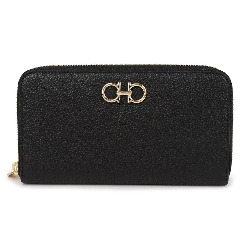 페라가모 간치니 컨티넨탈 지갑 22-0405-BK NERO 758661 - Salvatore Ferragamo