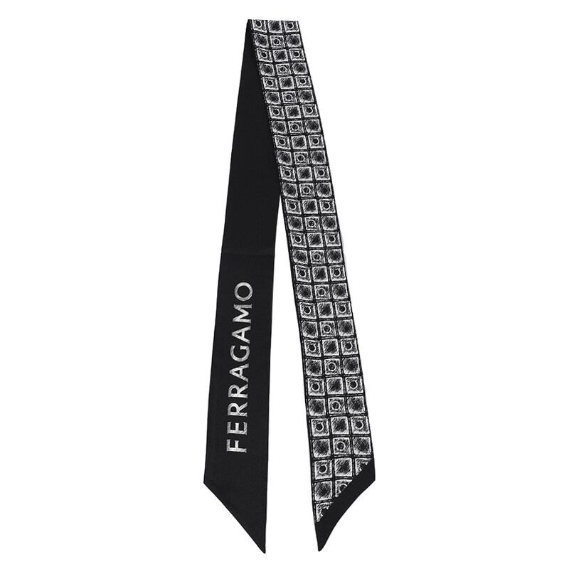페라가모 그래피티 프린트 실크 방도 32-0845-02 771453 - Salvatore Ferragamo