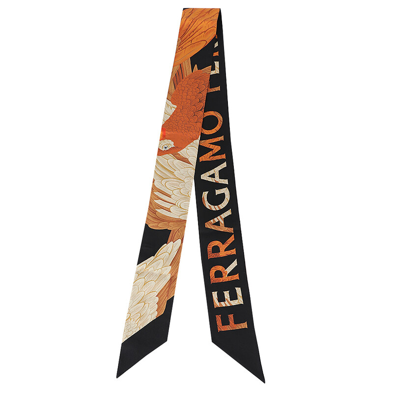 페라가모 페럿 프린트 실크 방도 스카프 32-0801-03 771201 - Salvatore Ferragamo