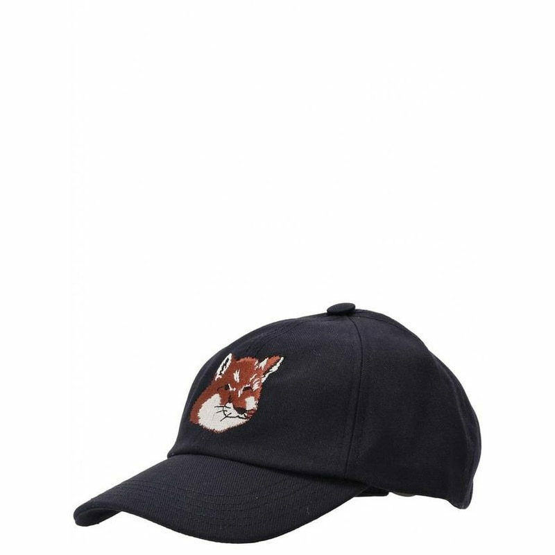 메종키츠네 캡 6P 라지 폭스 헤드 자수 6패널 HU06118WW0007 NAP480 - Maison Kitsune