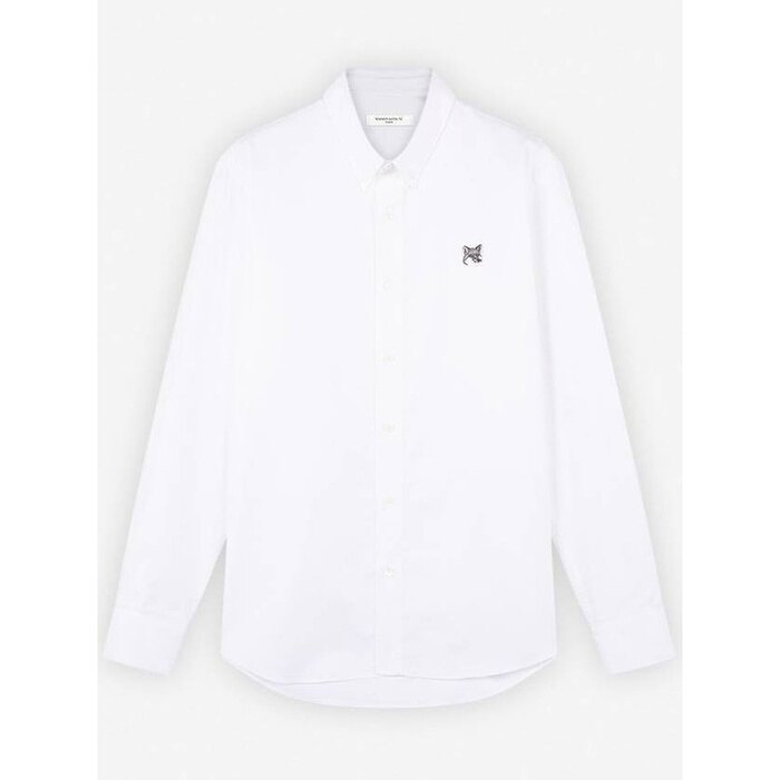 메종키츠네 옥스포드 GREY FOXHEAD 패치 바텀 다운 캐 LM00401WC2010 P100 - Maison Kitsune