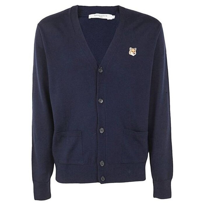 메종키츠네 폭스 헤드 패치 클래식 가디건 GU00542KT1036 NAP480 - Maison Kitsune