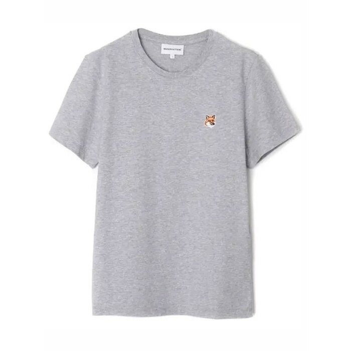 메종키츠네 FOXHEAD 패치 레귤러 티셔츠 폭스헤드 LW00105KJ0008 H120 - Maison Kitsune