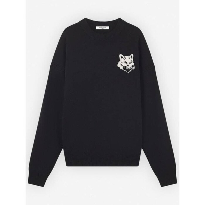 메종키츠네 폭스 헤드 인타르시아 컴포트 점퍼 폭 LM00819KT1063 P199 - Maison Kitsune