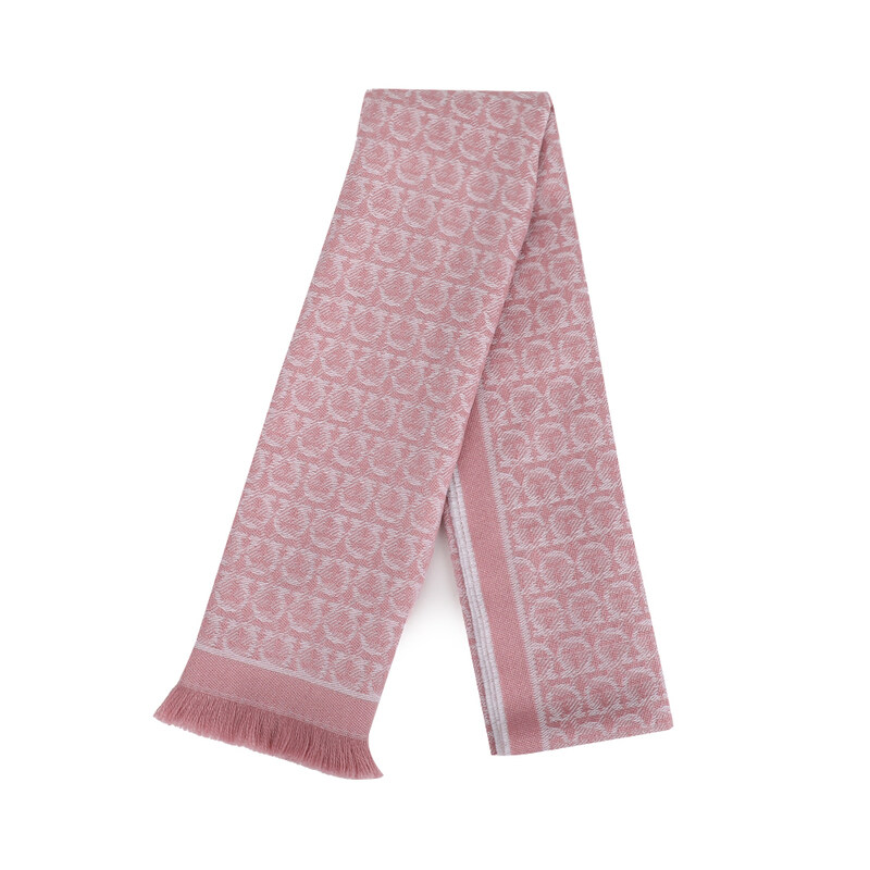 페라가모 간치니 울 스카프 32-7955-04 PINK 717644 - Salvatore Ferragamo