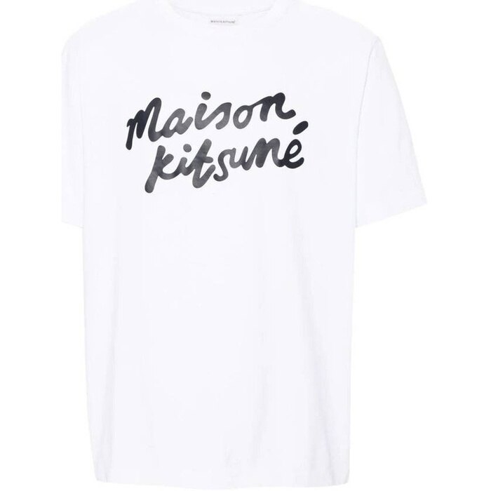 메종키츠네 HANDWRITING 컴포트 티셔츠 핸드라이팅 MM00101KJ0118 M186 - Maison Kitsune