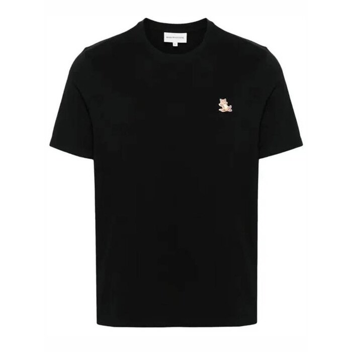 메종키츠네 CHILLAX 폭스 패치 레귤러 티셔츠 칠렉스 LM00110KJ0008 P199 - Maison Kitsune
