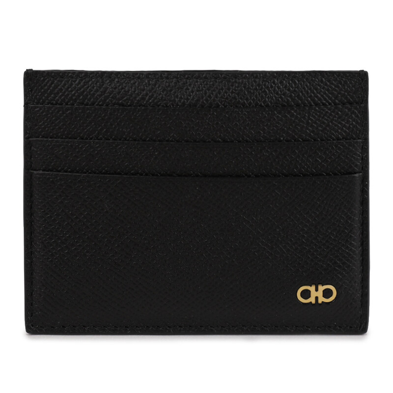 페라가모 더블 간치니 카드지갑 66-1478 BLACK 776843 - Salvatore Ferragamo