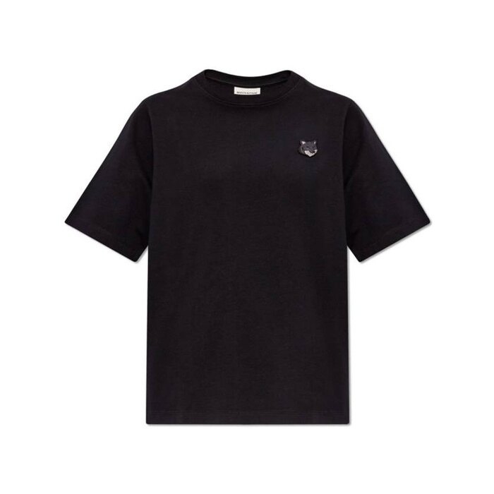 메종키츠네 볼드 폭스 헤드 패치 컴포트 티셔츠 셔 MW00127KJ0119 P199 - Maison Kitsune