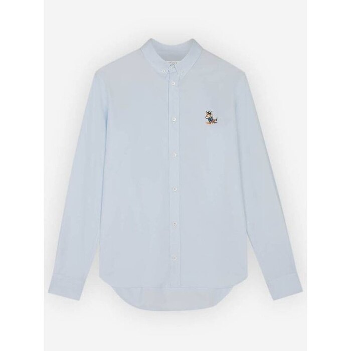 메종키츠네 드레스 폭스 패치 릴렉스 셔츠 드레스 KM00488WC2010 P410 - Maison Kitsune