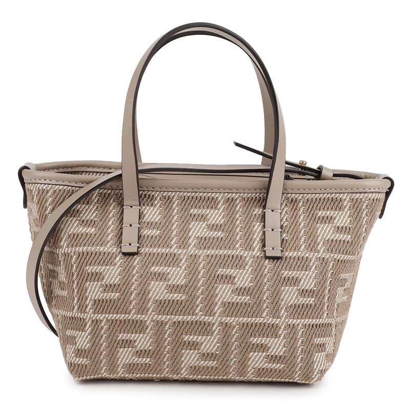 펜디 도브 그레이 데님 FF 자카드 미니백 8BS096-AUPX-F1SNP - Fendi