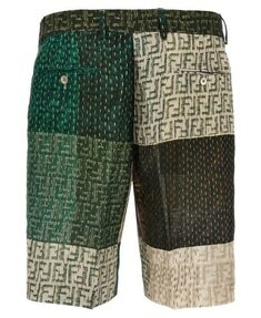 펜디 FF 린넨 Bermudas 반바지 리넨 버뮤다 쇼츠 FB0821 AU73 F1RFY 썸네일 1