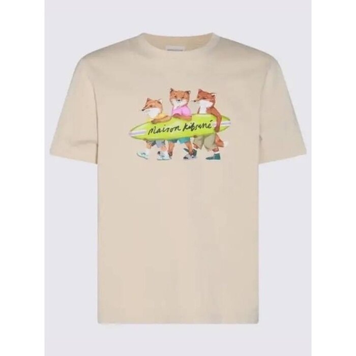메종키츠네 서핑 폭스 컴포트 티셔츠 MM00120KJ0118 P205 - Maison Kitsune