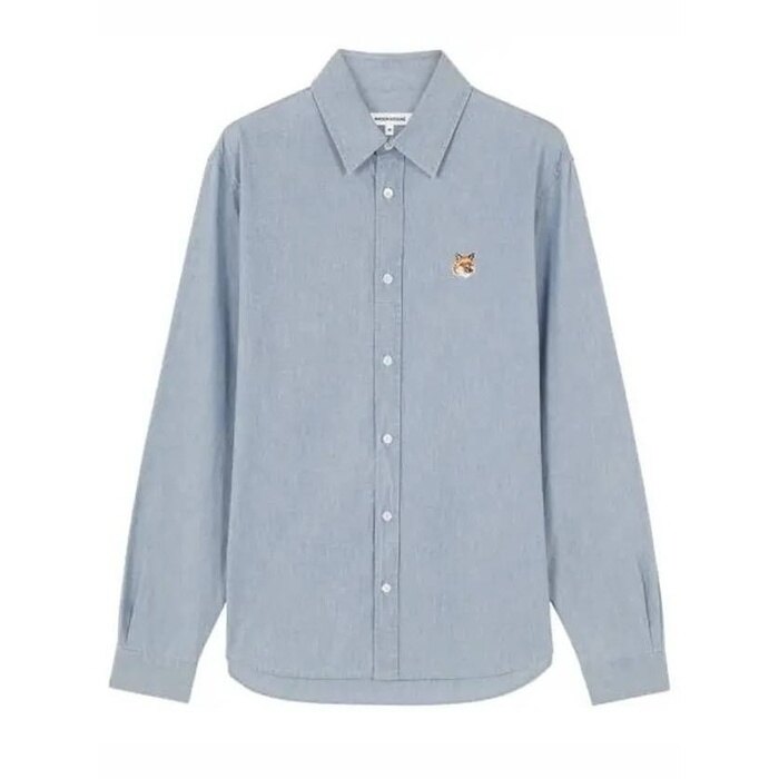 메종키츠네 폭스 헤드 클래식 셔츠 폭스헤드 MM00409WC5006 P470 - Maison Kitsune