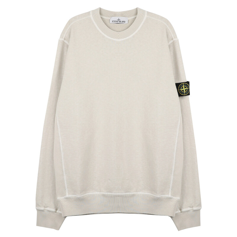스톤아일랜드 와펜 패치 코튼 스웨트 셔츠 K1S156100020-S0060-V0195 - Stone Island