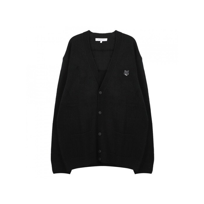 메종키츠네 볼드 폭스 헤드 패치 가디건 NM00506KT1006 P199 - Maison Kitsune