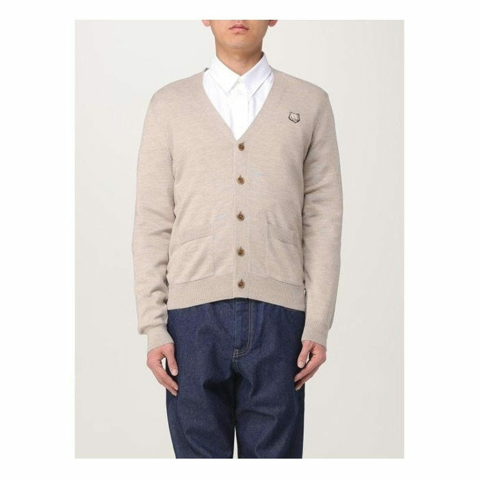 메종키츠네 볼드 폭스 헤드 패치 레귤러 가디건 폭 MM00509KT1036 0134 - Maison Kitsune