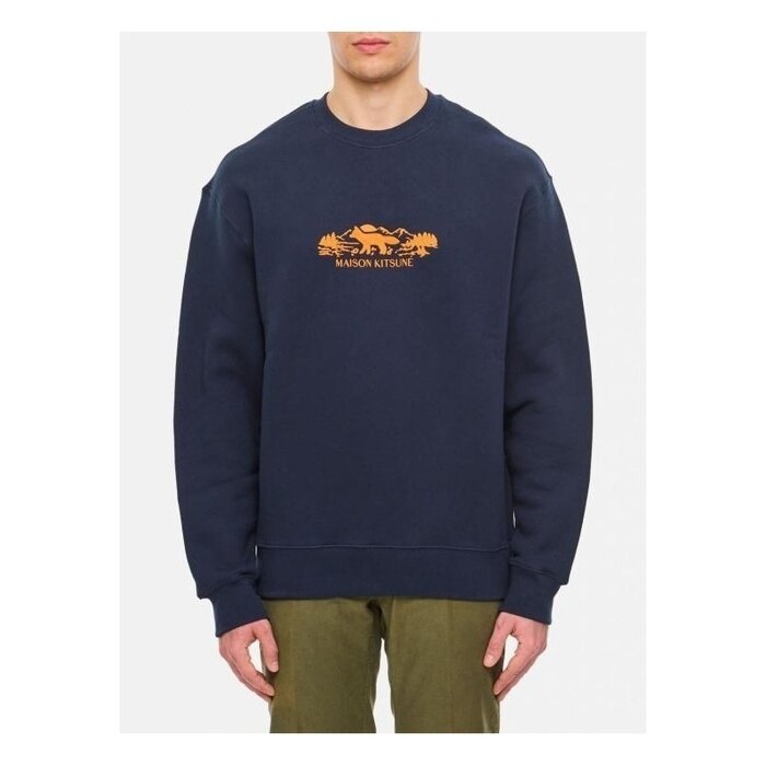 메종키츠네 아웃도어 프로필 폭스 컴포트 스웨트셔 NM00308KM0307 P480 - Maison Kitsune