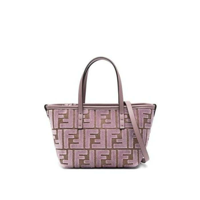 펜디 롤 미니 벨벳 FF 자카드 백 8BS096 AT14 F1QHN - Fendi