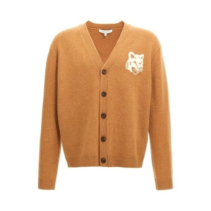 메종키츠네 폭스 헤드 인타르시아 컴포트 가디건 NM00508KM0329 P270 - Maison Kitsune
