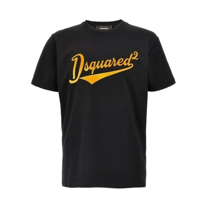 디스퀘어드2 쿨 핏 벨벳 로고 티셔츠 S74GD1394 D20020 900 - Dsquared2